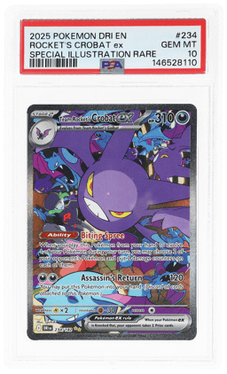 2025 Pokemon Scarlet and Violet Destined Rivals Special Illustration Rare Team Rocket's Crobat Ex #234 PSA 10