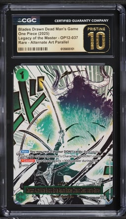 2025 One Piece Legacy Of The Master Alt Art Blades Drawn Dead Man's Game CGC 10 PRISTINE