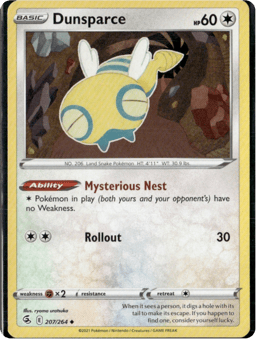 2021 Dunsparce #207 Fusion Strike