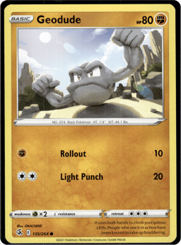 2021 Geodude #135 Fusion Strike