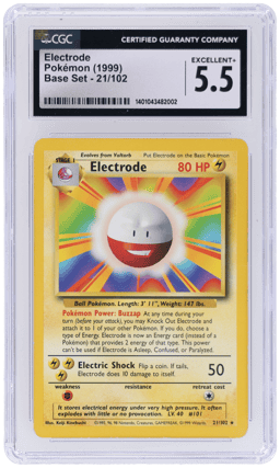 1999 Pokemon Base Set Electrode #21 CGC 5.5