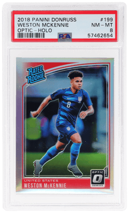 2018 Panini Donruss Optic Holo Weston Mckennie #199 PSA 8