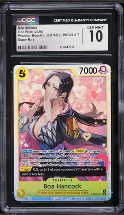 2025 One Piece Premium Booster Best Vol.2 SR Boa Hancock #PRB02-017 CGC 10 GEM MINT