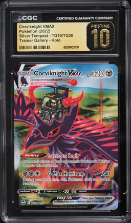2022 Pokemon Sword & Shield Silver Tempest CHR Corviknight VMAX #TG19 CGC 10 PRISTINE
