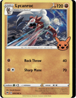 2020 Lycanroc #095/185 Miscellaneous Cards & Products