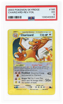 2003 Pokemon Skyridge Reverse Holo Charizard #146 PSA 5