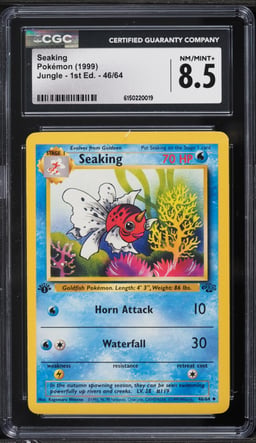 1999 Pokemon Jungle 1st Edition Seaking #46 CGC 8.5 NM-MT+