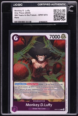 2024 One Piece 500 Years In The Future Monkey D. Luffy #OP07-073 CGC AUTH