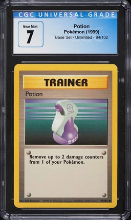 1999 Pokemon Base Set Potion #94 CGC 7 NRMT