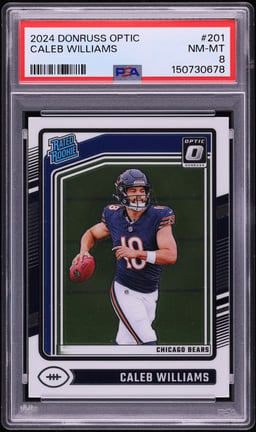 2024 Donruss Optic Caleb Williams ROOKIE #201 PSA 8 NM-MT