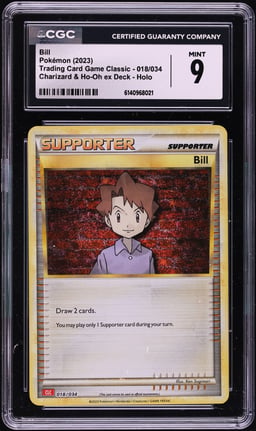 2023 Pokemon TCG Classic Charizard & Ho-Oh ex Deck Holo Bill #018 CGC 9 MINT