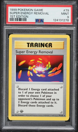 1999 Pokemon Base Set Shadowless 1st Edition Super Energy Removal #79 PSA 9 MINT