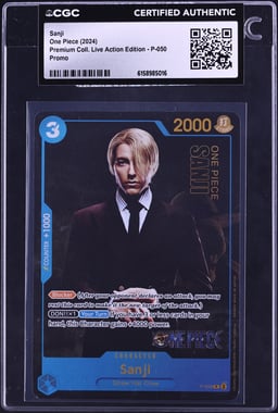 2024 One Piece Promo Premium Collection Live Action Edition Alt Art Sanji #P-050 CGC AUTH