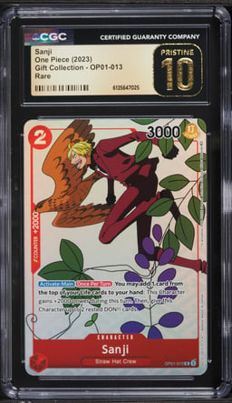 2023 One Piece Gift Collection Sanji #OP01-013 CGC 10 PRISTINE