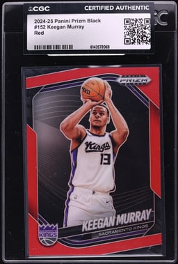 2024 Panini Prizm Black Red Keegan Murray /299 #152 CGC AUTH
