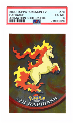2000 Pokemon Tv Animation Series 2 Foil Rapidash #78 PSA 6