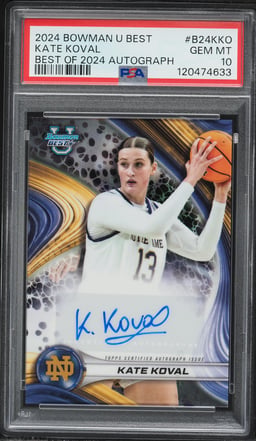 2024 Bowman University Best Of '24 Kate Koval ROOKIE AUTO #B24KKO PSA 10 GEM MINT