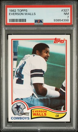 1982 Everson Walls #327 Topps PSA 7.0