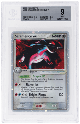 2005 Pokemon Ex Deoxys Holo Salamence Ex #103 BGS 9