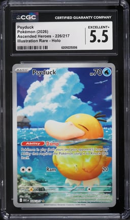 2026 Pokemon Mega Evolution Ascended Heroes IR Psyduck #226 CGC 5.5 EX+