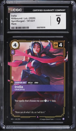 2026 Riftbound League Of Legends LoL Spiritforged Irelia #141 CGC 9 MINT