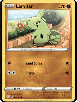 2020 Larvitar #86 Darkness Ablaze