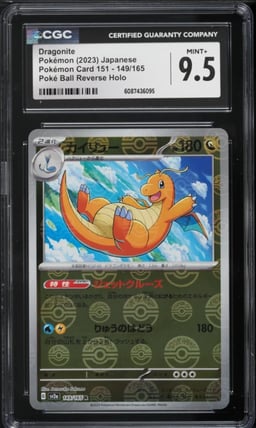 2023 Pokemon Japanese Scarlet & Violet 151 Poke Ball Reverse Holo Dragonite #149 CGC 9.5 MINT+