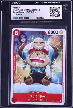 2024 One Piece Japanese Royal Blood Franky #OP10-014 CGC AUTH