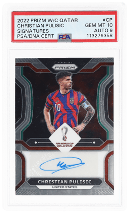 2022 Panini Prizm World Cup Qatar Signature Christian Pulisic #S-CP PSA 10