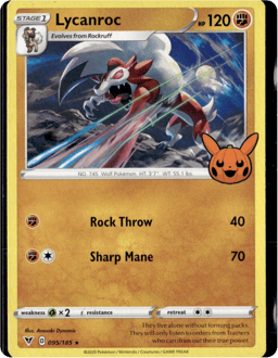 2020 Lycanroc #095/185 Miscellaneous Cards & Products