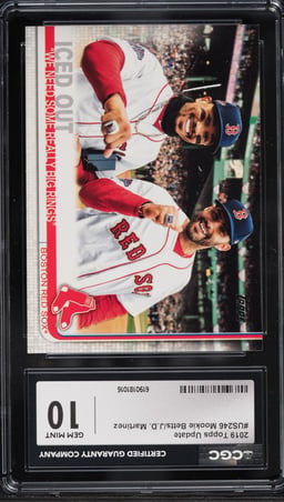 2019 Topps Update Mookie Betts J.D. Martinez #US246 CGC 10 GEM MINT