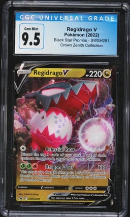 2022 Pokemon Sword & Shield Promo Crown Zenith Collection Regidrago V #SWSH281 CGC 9.5 GEM MINT