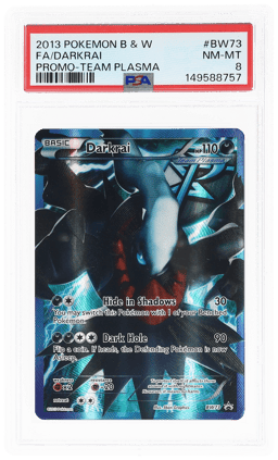2013 Pokemon Black and White Black Star Promo Team Plasma Box Darkrai #BW73 PSA 8