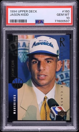 1994 Upper Deck Basketball Jason Kidd ROOKIE #160 PSA 10 GEM MINT