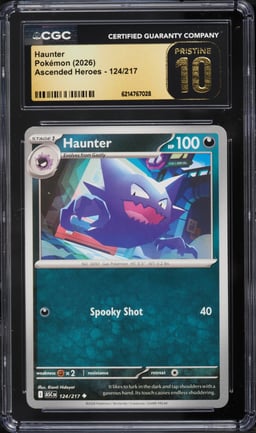 2026 Pokemon Mega Evolution Ascended Heroes Haunter #124 CGC 10 PRISTINE