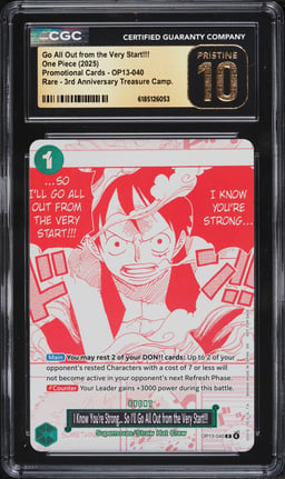 2025 One Piece 3rd Treasure Manga Alt Art Go All Out From The Very Start!!! CGC 10 PRISTINE