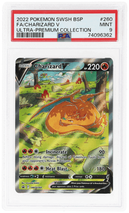 2022 Pokemon Sword and Shield Black Star Promo Ultra Premium Collection Charizard V #260 PSA 9