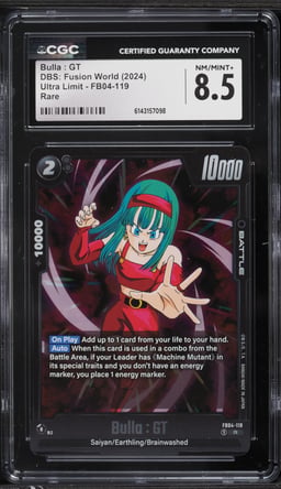 2024 Dragon Ball Super Fusion World Ultra Limit Bulla: GT #FB04-119 CGC 8.5 NM-MT+