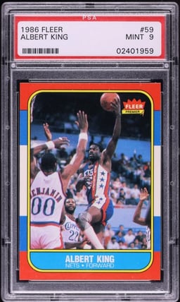 1986 Fleer Basketball Albert King #59 PSA 9 MINT
