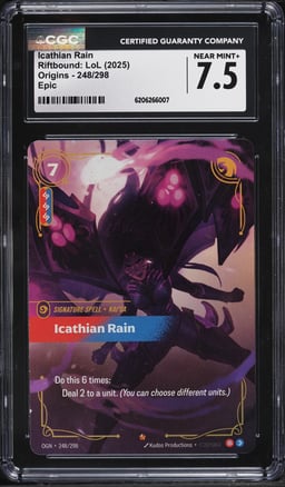 2026 Riftbound League Of Legends LoL Origins Epic Icathian Rain #248 CGC 7.5 NRMT+