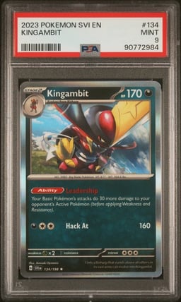 2023 POKEMON SVI EN-SCARLET & VIOLET #134 KINGAMBIT PSA 9