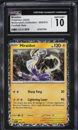 2025 Pokemon SV McDonald's Collection Confetti Holo Miraidon #3 CGC 10 GEM MINT