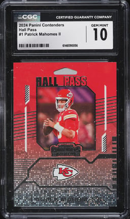 2024 Panini Contenders Hall Pass Patrick Mahomes II #1 CGC 10 GEM MINT