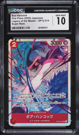 2025 One Piece Japanese Legacy Of The Master SR Boa Hancock #OP12-014 CGC 10 GEM MINT