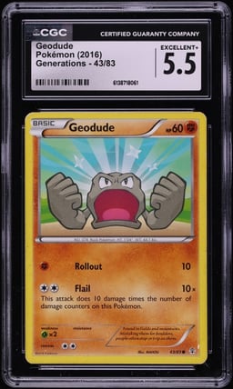 2016 Pokemon Generations Geodude #43 CGC 5.5 EX+