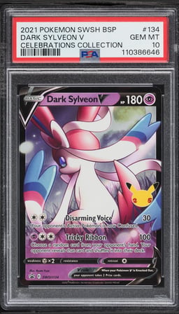 2021 Pokemon Sword & Shield Promo Celebrations Holo Dark Sylveon V #SWSH134 PSA 10 GEM MINT