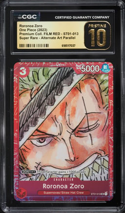 2023 One Piece Premium Collection FILM RED SR Roronoa Zoro #ST01-013 CGC 10 PRISTINE