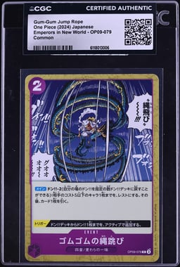 2024 One Piece Japanese Emperors In New World Gum-Gum Jump Rope #OP09-079 CGC AUTH