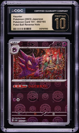 2023 Pokemon Japanese Scarlet & Violet 151 Poke Ball Reverse Holo Haunter #93 CGC 10 PRISTINE