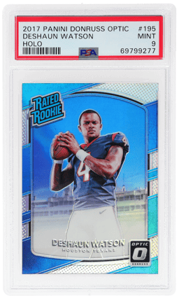 2017 Donruss Optic Rated Rookie Holo Deshaun Watson #195 PSA 9